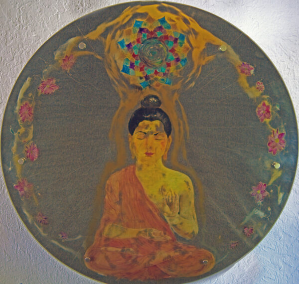 Benevolence Buddha Painted Mirror Art - Image 3