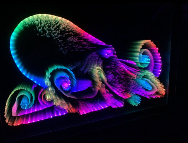 Octopus LED Infinity Mirror Wall Art - Image 4