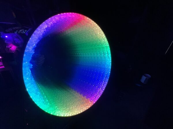 Quartz Kaleidoscope Infinity Mirror wall Art by Nicky Alice LED Rainbow Crystal Glass - Image 3