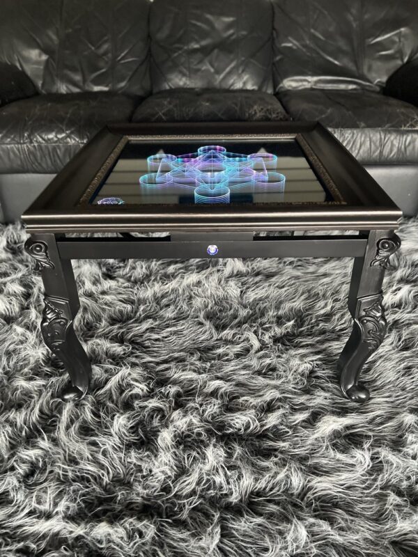 Metatrons Cube LED Infinity Mirror Coffee Table - Sacred Geometry - Image 4