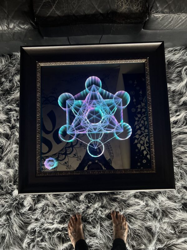 Metatrons Cube LED Infinity Mirror Coffee Table - Sacred Geometry - Image 5