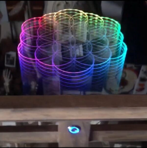Flower of Life LED Infinity Mirror Table