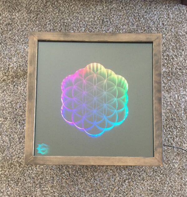 Flower of Life LED Infinity Mirror Table - Image 3