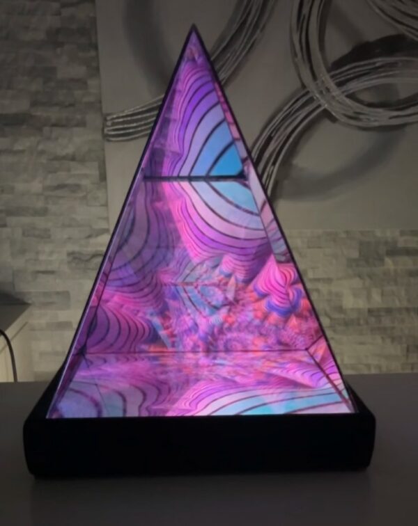 Ascension Maquette Infinity Mirror Pyramid with LED Panel