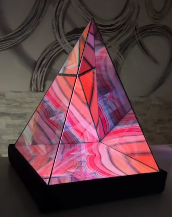 Ascension Maquette Infinity Mirror Pyramid with LED Panel - Image 2